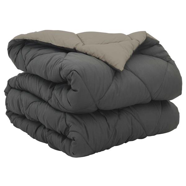 Grote foto vidaxl vol jaar dekbed lichtgrijs en antraciet 155 x 220 cm microfiber huis en inrichting bedden