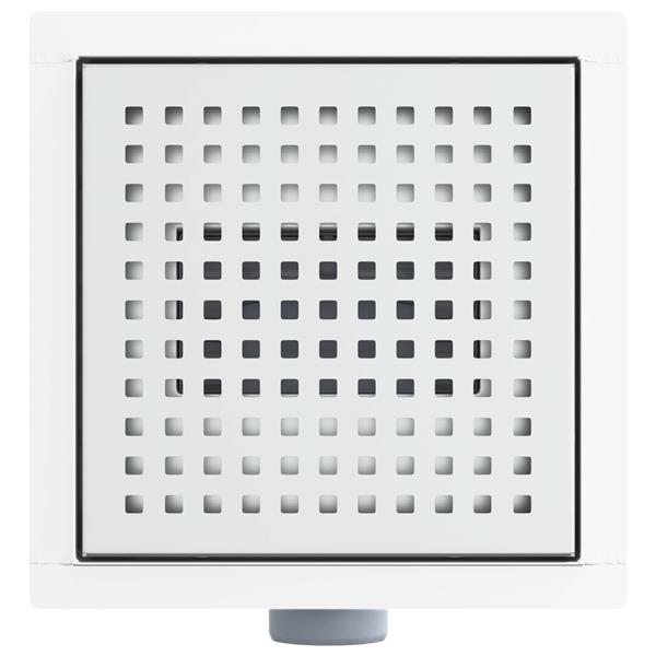 Grote foto vidaxl dot doucheafvoer zilver 20 x 20 cm roestvrij staal 304 doe het zelf en verbouw sanitair