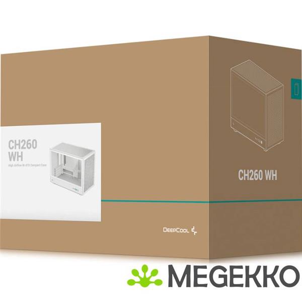 Grote foto deepcool ch260 micro tower wit computers en software behuizingen en kasten