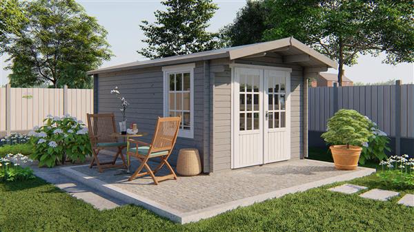 Grote foto blokhut tuinhuis julia 40 mm vuren tuin en terras tuinhuisjes en blokhutten