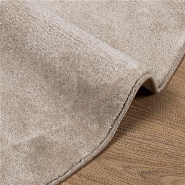 Grote foto vidaxl vloerkleden rond galati beige 120 cm polyester huis en inrichting vloerbedekking en kleden