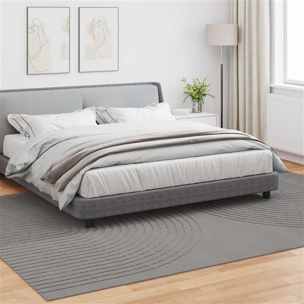 Grote foto vidaxl vloerkleden rechthoekig galati grijs 340 x 240 cm polyester huis en inrichting vloerbedekking en kleden