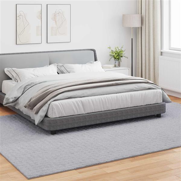 Grote foto vidaxl vloerkleden rechthoekig sirolo grijs 340 x 240 cm polyester huis en inrichting vloerbedekking en kleden