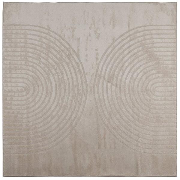 Grote foto vidaxl vloerkleden vierkant galati beige 120 x 120 cm polyester huis en inrichting vloerbedekking en kleden