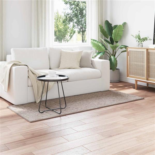 Grote foto vidaxl vloerkleden rechthoekig sirolo zand 200 x 80 cm polyester huis en inrichting vloerbedekking en kleden