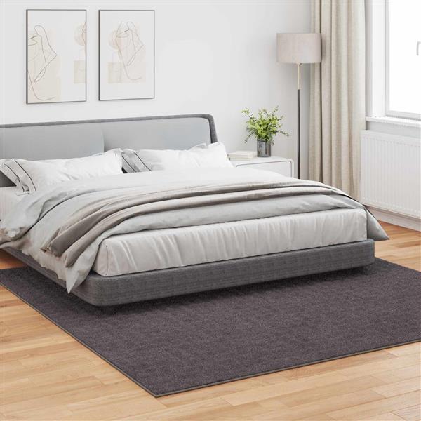 Grote foto vidaxl vloerkleden vierkant sirolo antraciet 240 x 240 cm polyester huis en inrichting vloerbedekking en kleden