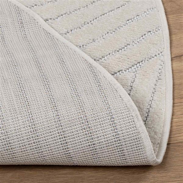 Grote foto vidaxl vloerkleden rond palmeras cr me 120 cm polyester huis en inrichting vloerbedekking en kleden