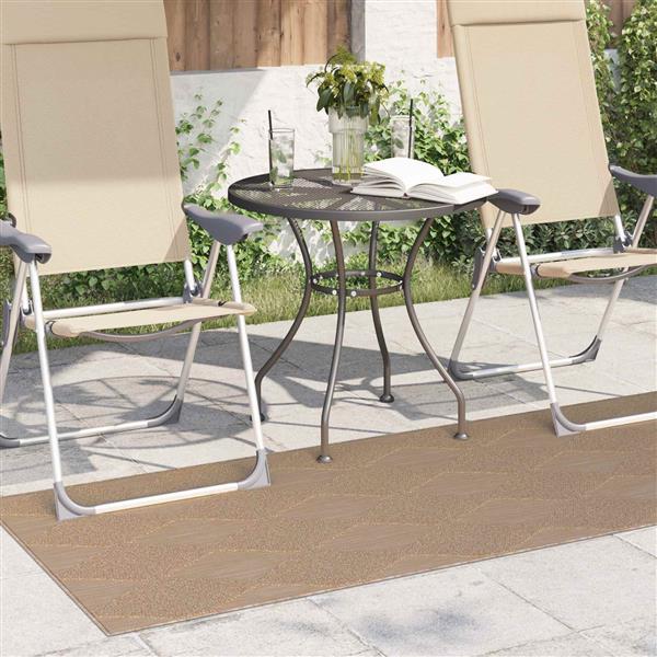 Grote foto vidaxl vloerkleden rechthoekig agira naturel 150 x 80 cm polyester huis en inrichting vloerbedekking en kleden