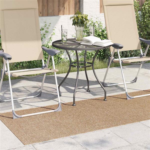 Grote foto vidaxl vloerkleden rechthoekig agira naturel 200 x 80 cm polyester huis en inrichting vloerbedekking en kleden