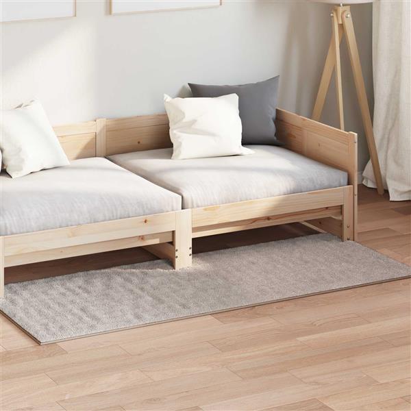 Grote foto vidaxl vloerkleden rechthoekig sirolo zand 200 x 80 cm polyester huis en inrichting vloerbedekking en kleden