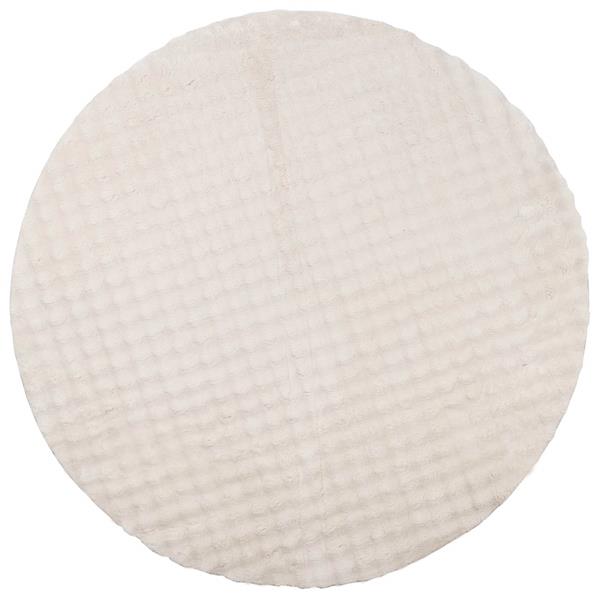 Grote foto vidaxl vloerkleden rond sirolo beige 200 cm polyester huis en inrichting vloerbedekking en kleden