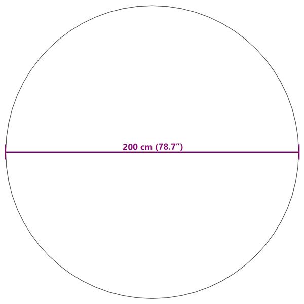 Grote foto vidaxl vloerkleden rond sirolo beige 200 cm polyester huis en inrichting vloerbedekking en kleden