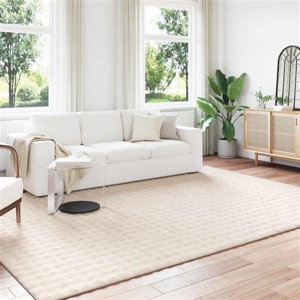 Grote foto vidaxl vloerkleden rechthoekig sirolo beige 280 x 200 cm polyester huis en inrichting vloerbedekking en kleden