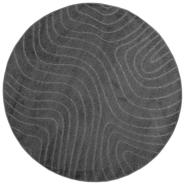 Grote foto vidaxl vloerkleden rond palmeras antraciet 120 cm polyester huis en inrichting vloerbedekking en kleden