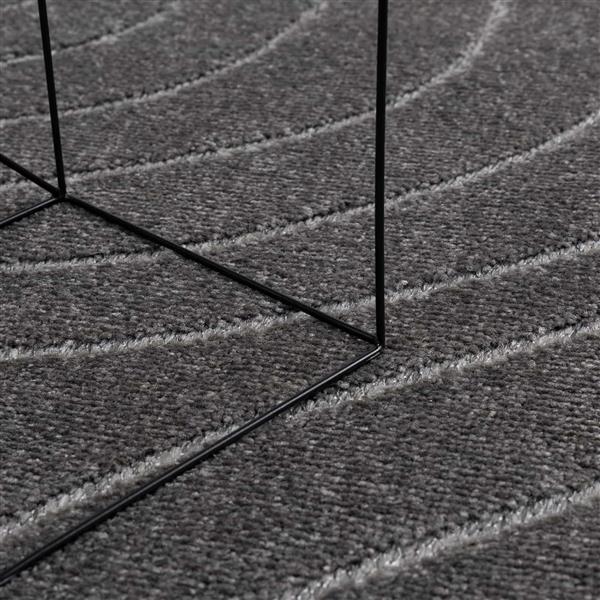 Grote foto vidaxl vloerkleden vierkant huarte antraciet 240 x 240 cm polyester huis en inrichting vloerbedekking en kleden