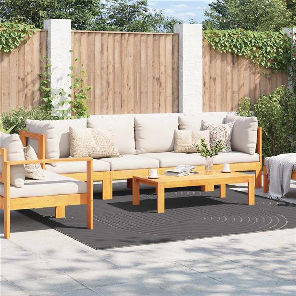 Grote foto vidaxl vloerkleden vierkant huarte antraciet 240 x 240 cm polyester huis en inrichting vloerbedekking en kleden