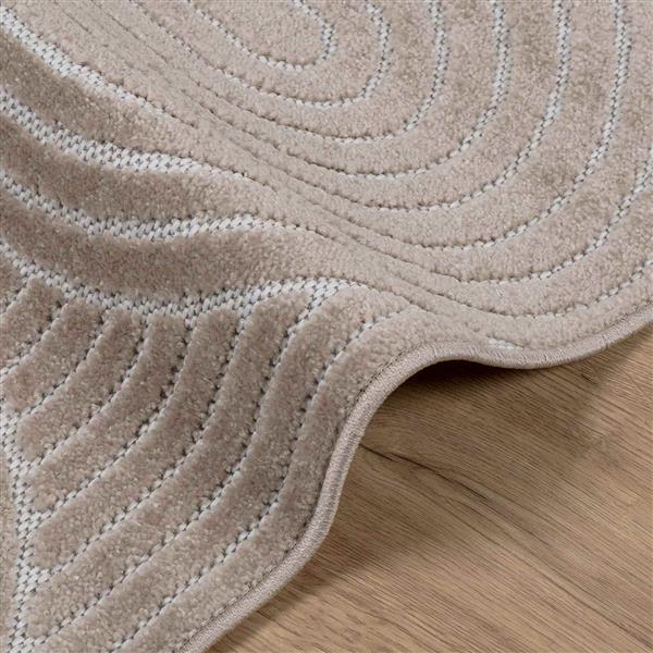 Grote foto vidaxl vloerkleden rechthoekig palmeras beige 340 x 240 cm polyester huis en inrichting vloerbedekking en kleden