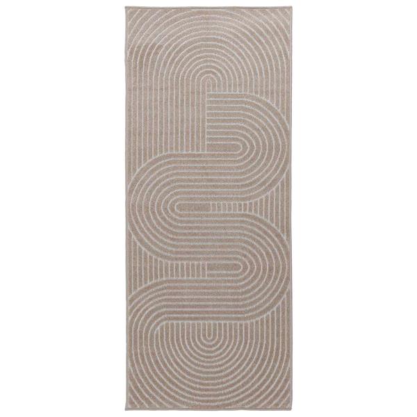 Grote foto vidaxl vloerkleden rechthoekig palmeras beige 200 x 80 cm polyester huis en inrichting vloerbedekking en kleden