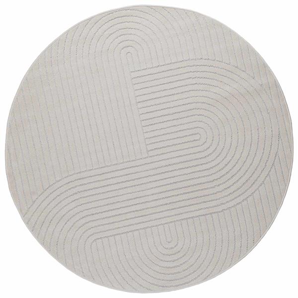 Grote foto vidaxl vloerkleden rond palmeras cr me 200 cm polyester huis en inrichting vloerbedekking en kleden