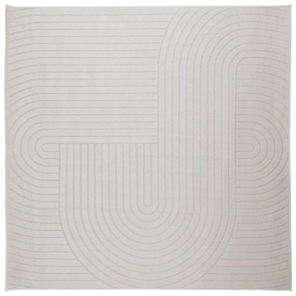 Grote foto vidaxl vloerkleden vierkant huarte cr me 240 x 240 cm polyester huis en inrichting vloerbedekking en kleden