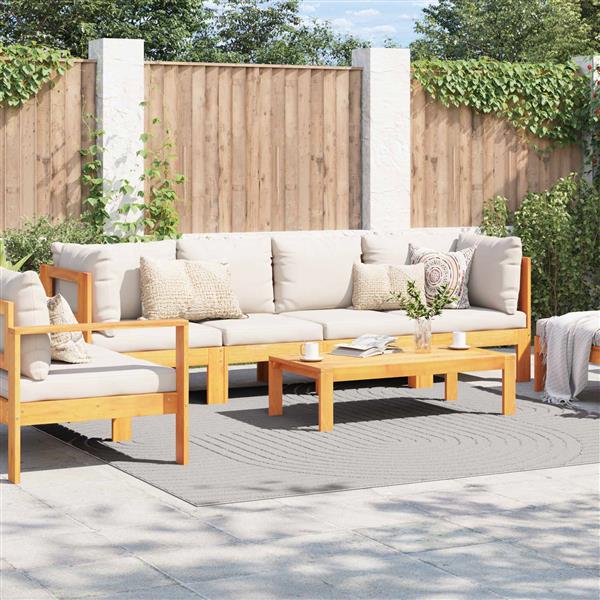 Grote foto vidaxl vloerkleden vierkant huarte cr me 240 x 240 cm polyester huis en inrichting vloerbedekking en kleden