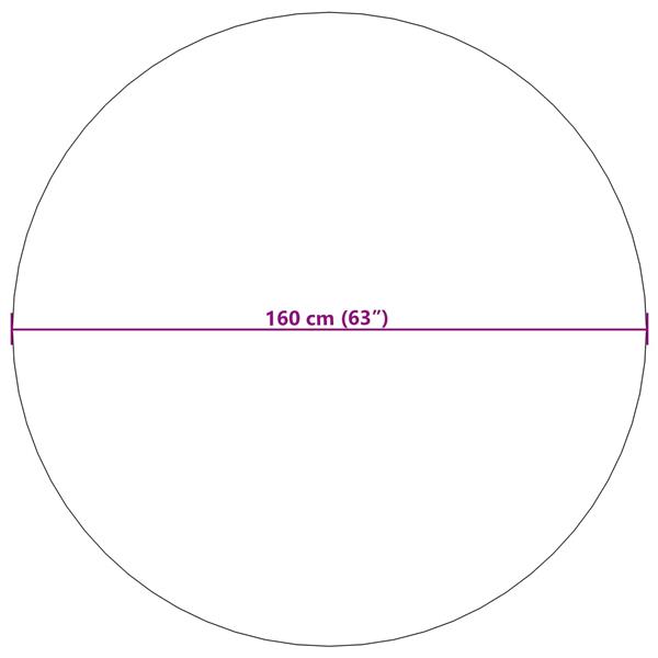 Grote foto vidaxl vloerkleden rond moir agira naturel 160 cm polyester huis en inrichting vloerbedekking en kleden
