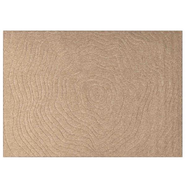 Grote foto vidaxl vloerkleden moir agira naturel 340 x 240 cm polyester huis en inrichting vloerbedekking en kleden