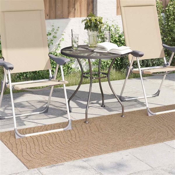 Grote foto vidaxl vloerkleden moir rechthoekig agira naturel 150 x 80 cm huis en inrichting vloerbedekking en kleden