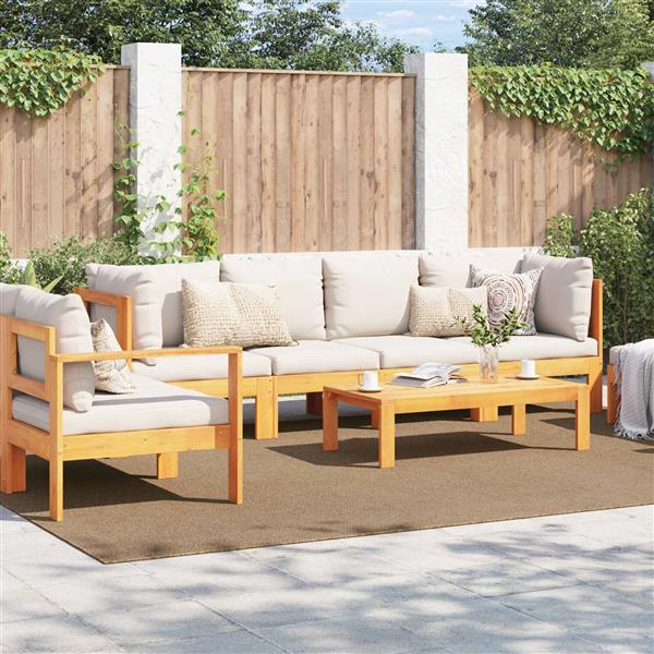 Grote foto vidaxl vloerkleden rechthoekig agira naturel 340 x 240 cm polyester huis en inrichting vloerbedekking en kleden