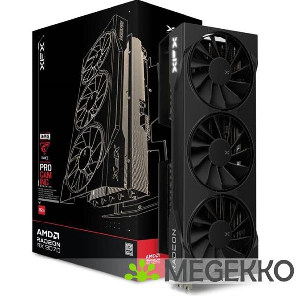 Grote foto xfx swift radeon rx 9070 triple fan gaming edition 16gb computers en software videokaarten