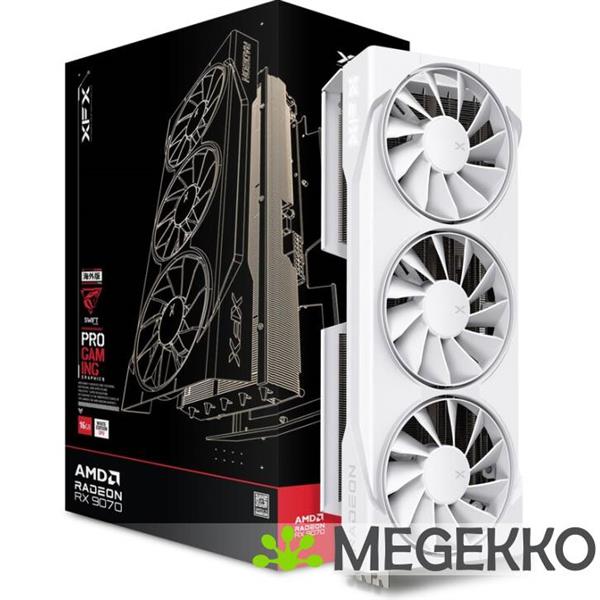 Grote foto xfx swift radeon rx 9070 triple fan gaming edition 16gb white computers en software videokaarten
