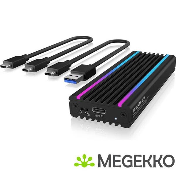 Grote foto icy box ib 1824ml c31 m.2 sdd behuizing zwart computers en software behuizingen en kasten