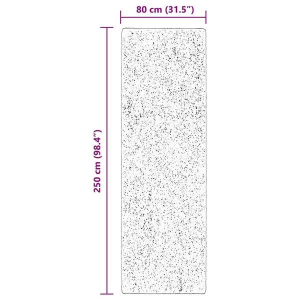 Grote foto vidaxl medium pile zachte en wasbare tapijt huarte bruin 250 x 80 cm huis en inrichting vloerbedekking en kleden