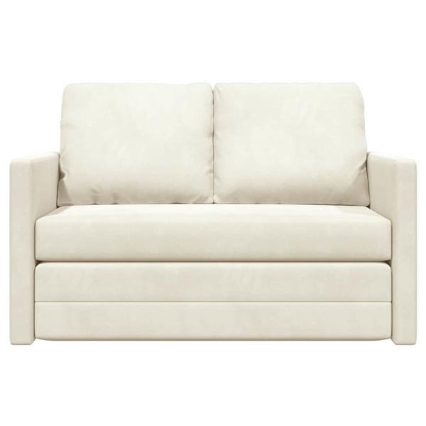 Grote foto vidaxl slaapbank 122cm cr me fluweel huis en inrichting bankstellen