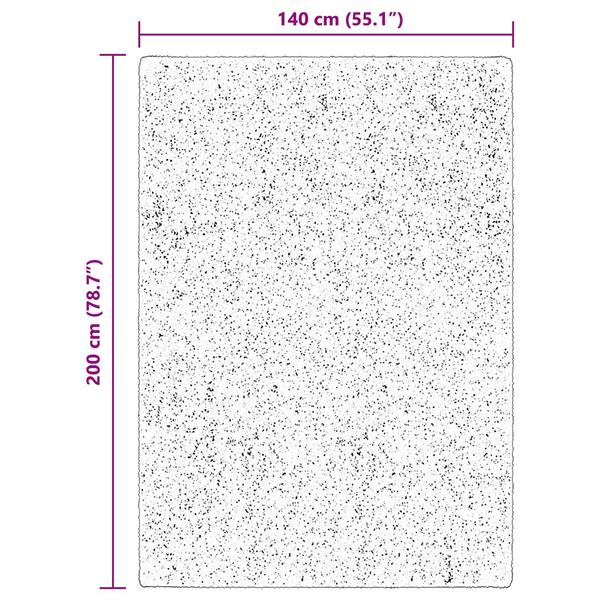 Grote foto vidaxl vloerkleden rechthoekig huarte bruin 200 x 140 cm polyester huis en inrichting vloerbedekking en kleden