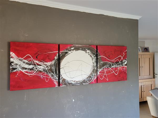 Grote foto modernistisch schilderij antiek en kunst modern