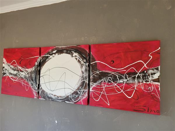 Grote foto modernistisch schilderij antiek en kunst modern