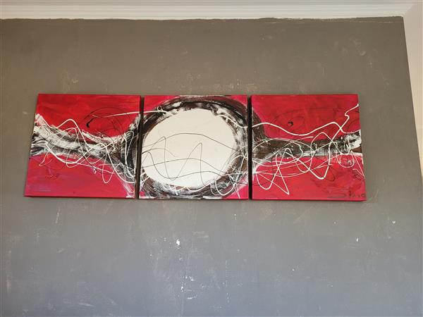 Grote foto modernistisch schilderij antiek en kunst modern