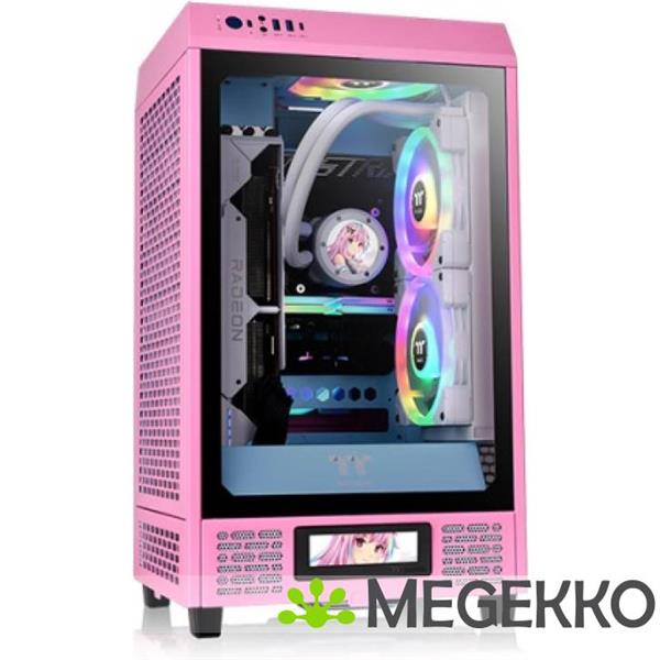 Grote foto thermaltake the tower 200 bubble pink computers en software behuizingen en kasten