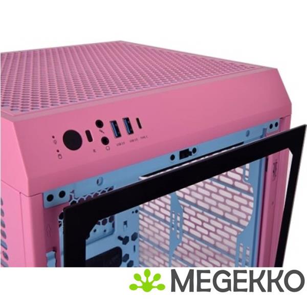 Grote foto thermaltake the tower 200 bubble pink computers en software behuizingen en kasten