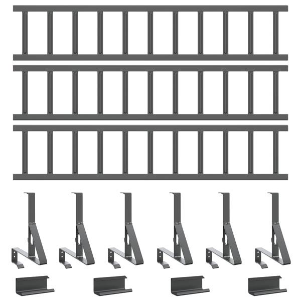 Grote foto vidaxl dak sneeuwbeugel antraciet 300 x 29 5 x 34 5 cm staal tuin en terras hekken en schuttingen