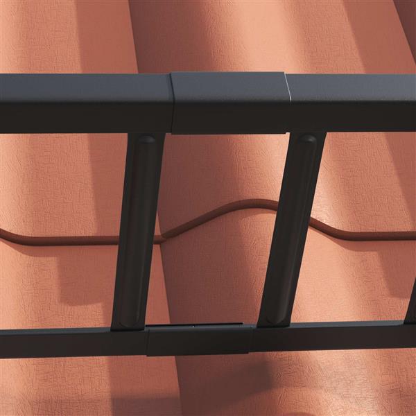 Grote foto vidaxl dak sneeuwbeugel zwart 600 x 2 5 x 20 cm staal tuin en terras hekken en schuttingen