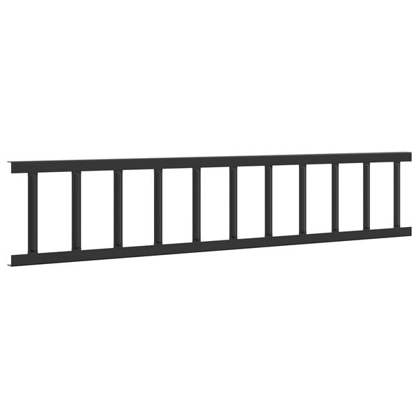 Grote foto vidaxl dak sneeuwbeugel zwart 600 x 2 5 x 20 cm staal tuin en terras hekken en schuttingen