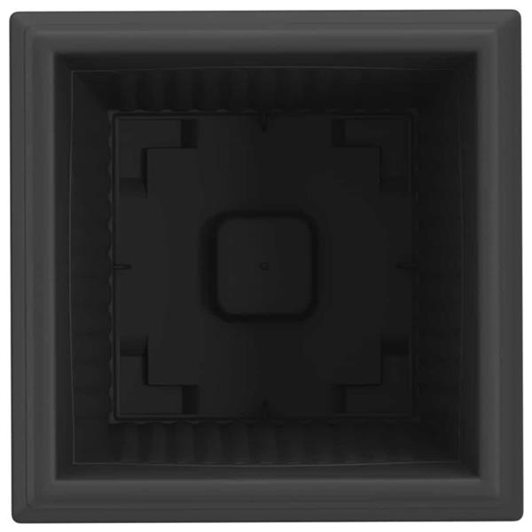 Grote foto vidaxl vierkante bloempot 6 pcs zwart 28 5 x 28 5 x 22 cm kunststof tuin en terras overige tuin en terras