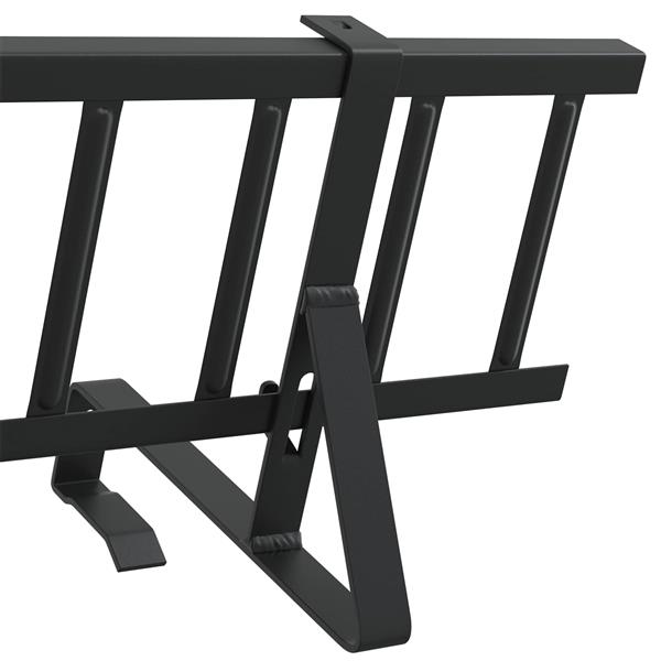 Grote foto vidaxl dak sneeuwbeugel zwart 100 x 29 5 x 34 5 cm staal tuin en terras hekken en schuttingen