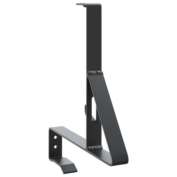 Grote foto vidaxl sneeuwbeveiligingsteun 12 pcs zwart 29 5 x 3 x 34 5 cm staal tuin en terras hekken en schuttingen