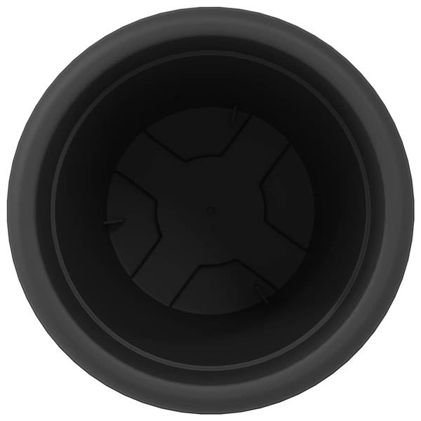 Grote foto vidaxl ronde bloempot 6 pcs zwart 22 x 18 cm kunststof tuin en terras overige tuin en terras