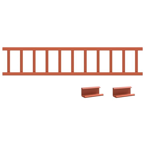 Grote foto vidaxl dak sneeuwbeugel rood 100 x 2 5 x 20 cm staal tuin en terras hekken en schuttingen