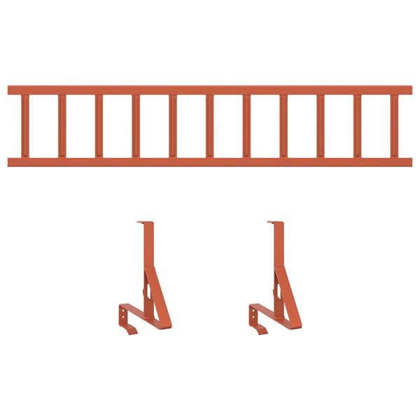 Grote foto vidaxl dak sneeuwbeugel rood 100 x 29 5 x 34 5 cm staal tuin en terras hekken en schuttingen