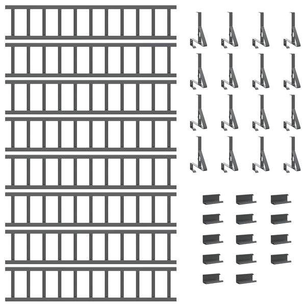 Grote foto vidaxl dak sneeuwbeugel antraciet 800 x 29 5 x 34 5 cm staal tuin en terras hekken en schuttingen